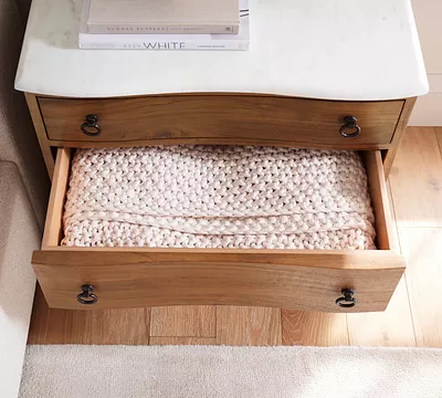 Scarlett Marble Nightstand additional view 1