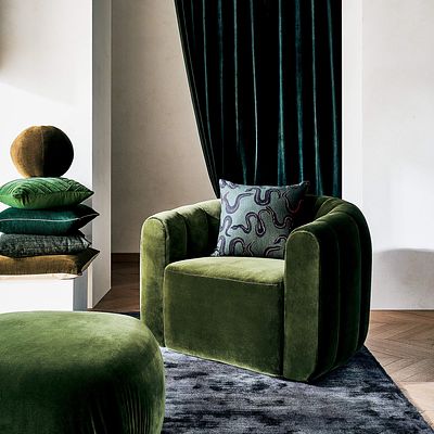 Fitz Channeled Green Velvet Swivel Chair, Set of 2 additional view 3