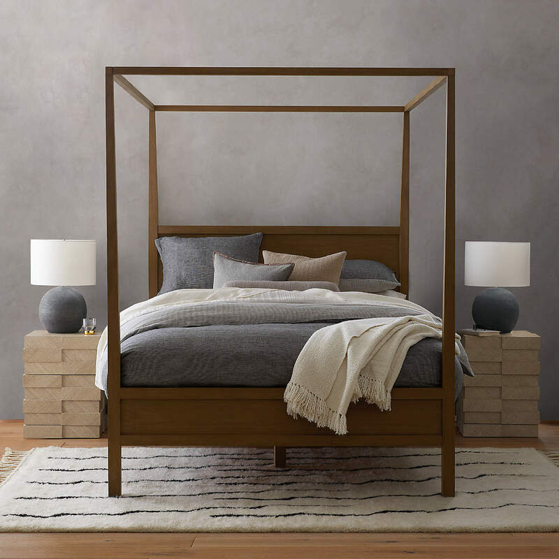 Keane Driftwood Queen Canopy Bed