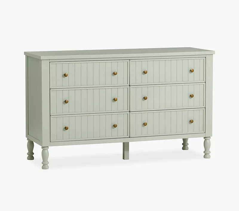 Catalina Beadboard Extra Wide Dresser by Pottery Barn Kids (Sage, Standard)  | Designer Discount Club