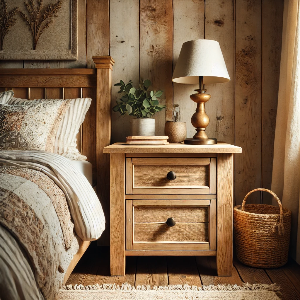 Nightstand in farmhouse style