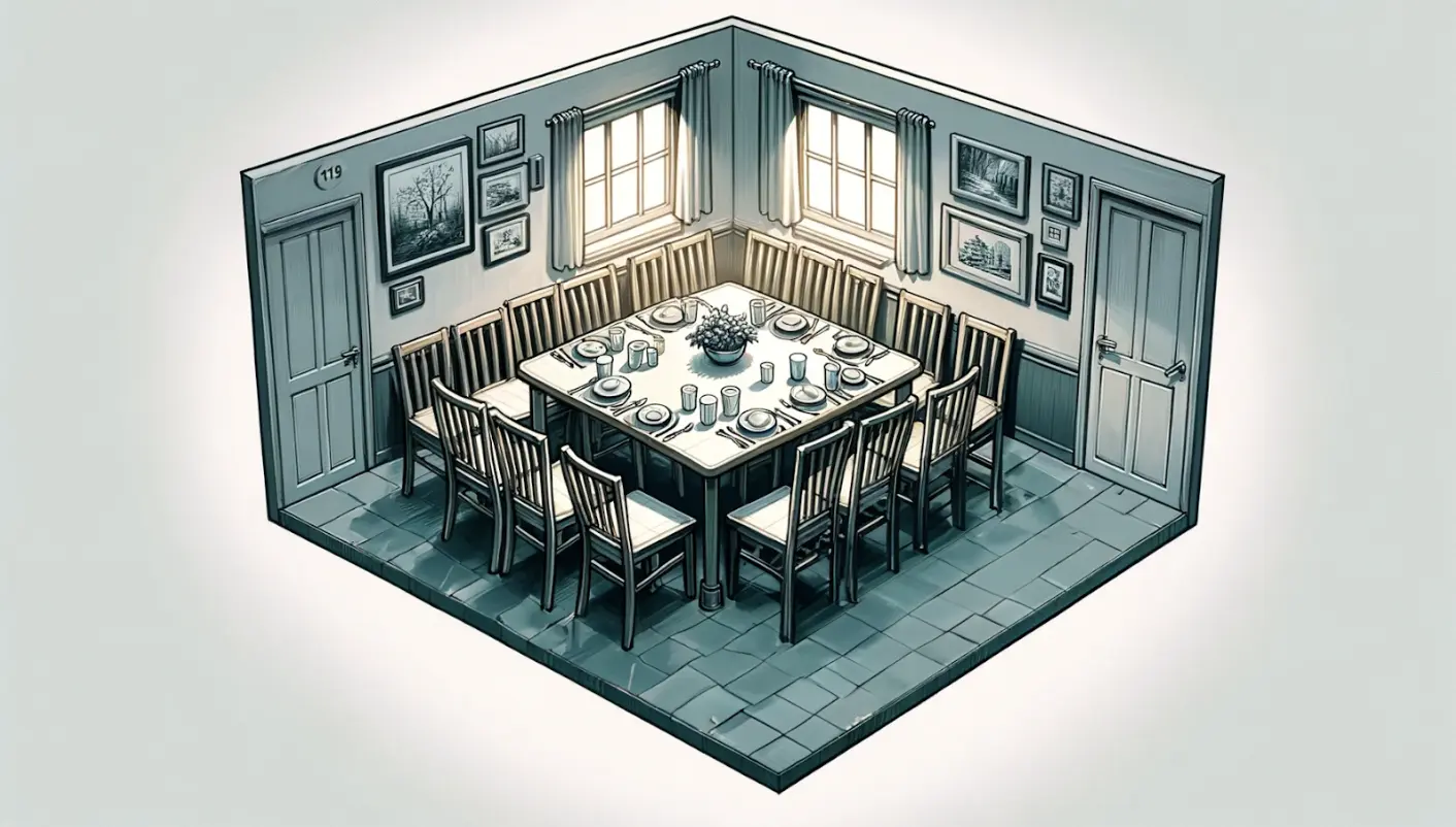Large table small room