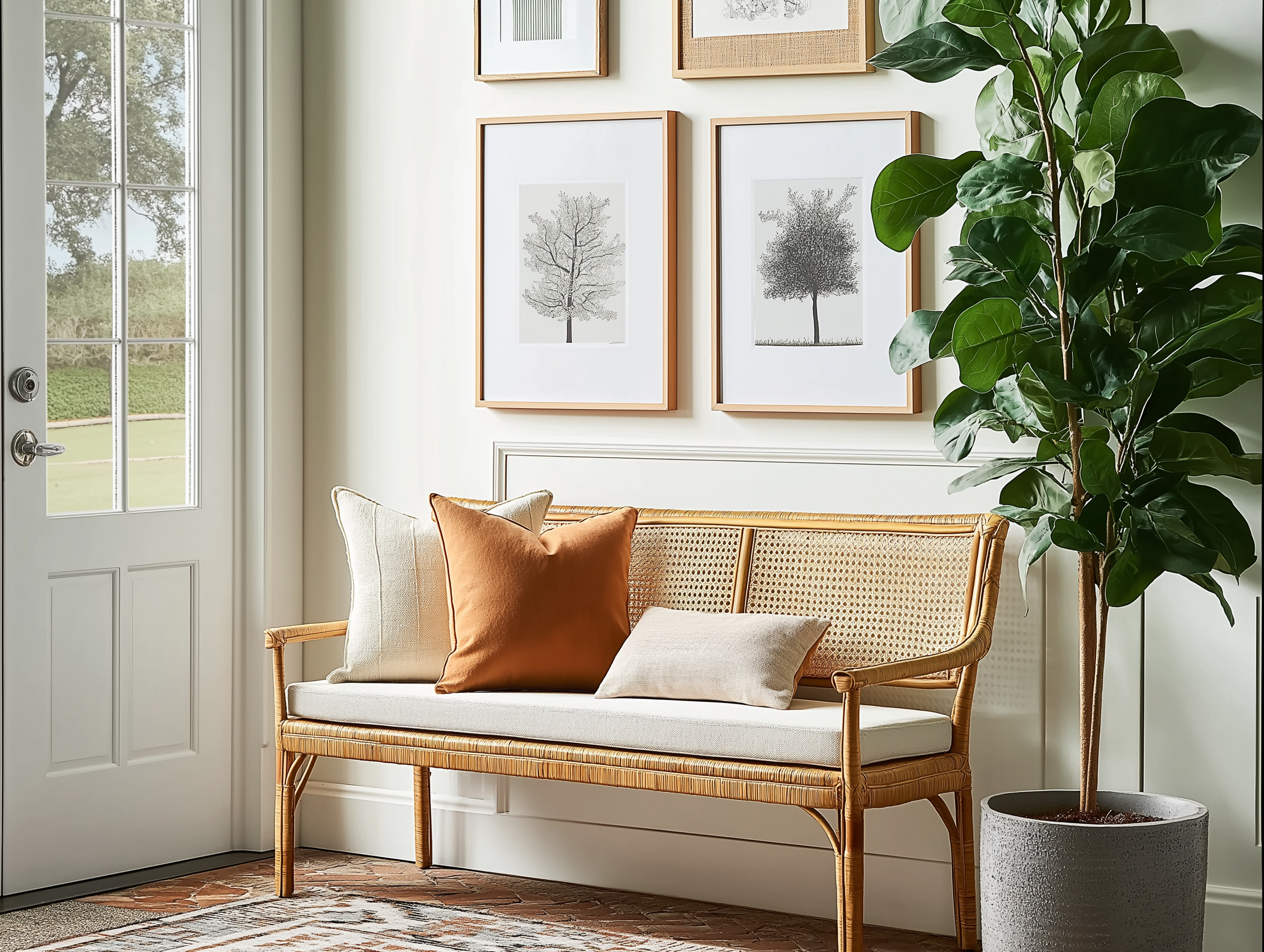 Entryway bench