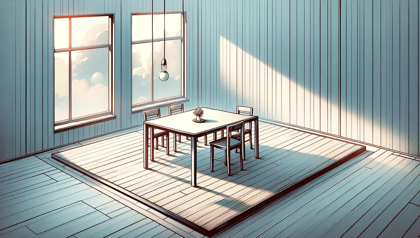 Small table large room