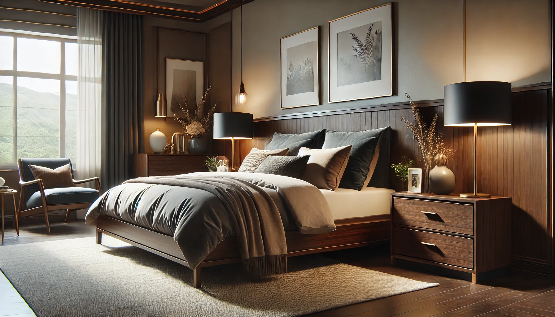 Nightstands that match with the bed